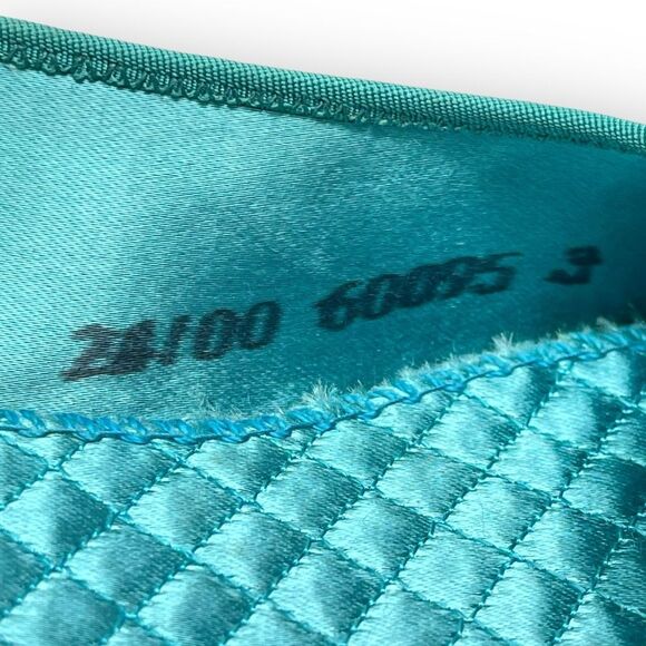 Vintage Daniel Green Teal Slippers Embroidered Bow USA Made Women’s 10 N (2A100) - Picture 8 of 12